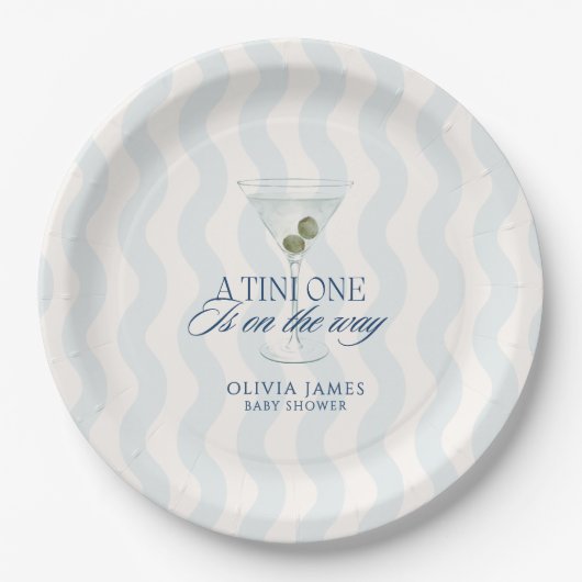 Assiettes En Carton Chic a tini one boy baby shower (Devant)