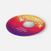 Assiettes En Carton Chic Argent Star Chaîne Lumière Gradient Anniversa (Angle)