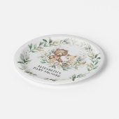Assiettes En Carton Chic Bois Animaux Baby shower de la forêt verdoyan (Angle)