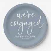 Assiettes En Carton Chic Calligraphy Nous sommes engagés Engagement Pa (Devant)