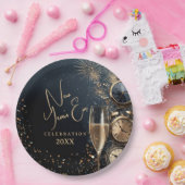 Assiettes En Carton Chic Champagne Time New Year's Eve (Fête)