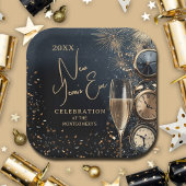 Assiettes En Carton Chic Champagne Time New Year's Eve