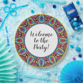 Assiettes En Carton Chic Custom Star Mosaic Kaleidoscope Art Motif (Fête)