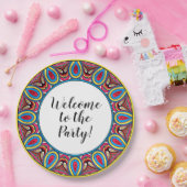 Assiettes En Carton Chic Custom Star Mosaic Kaleidoscope Art Motif (Fête)