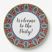 Assiettes En Carton Chic Custom Star Mosaic Kaleidoscope Art Motif (Devant)