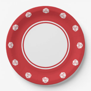 Assiettes En Carton Chic de table dans la plaque à papier de cerise
