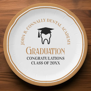 Assiettes En Carton Chic Dental School Custom Dentist Gradust Party
