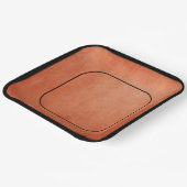 Assiettes En Carton Chic Elegant Burnt Orange Noir (Angulaire)