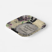 Assiettes En Carton Chic Elegant Fabulous 50e anniversaire Customisé (Angulaire)