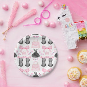 Assiettes En Carton Chic élégant Fille talons hauts Motif de mode