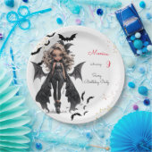 Assiettes En Carton Chic glam gothique effrayant fille fête d'annivers (Fête)