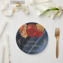 Chic Gold & Parties scintillant Ballons rouges Ann