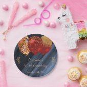 Assiettes En Carton Chic Gold & Parties scintillant Ballons rouges Ann (Fête)