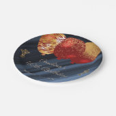 Assiettes En Carton Chic Gold & Parties scintillant Ballons rouges Ann (Angle)