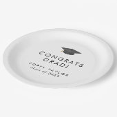 Assiettes En Carton Chic Grad Casquettes Félicitations Grad Grad Grad (Angle)