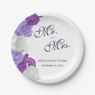 Assiettes En Carton Chic Heirloom Rose Mariage