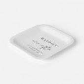 Assiettes En Carton Chic Heureux Jamais Après Mariage (Angulaire)