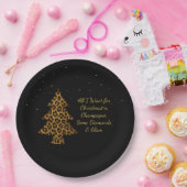 Assiettes En Carton Chic Holiday Leopard Tree Design (Fête)