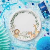 Assiettes En Carton Chic Jungle Animaux Baby shower verdoyant Annivers (Fête)