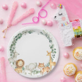 Assiettes En Carton Chic Jungle Animaux Baby shower verdoyant Annivers (Fête)