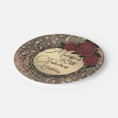 Assiettes En Carton Chic Leopard Rose Fabuleux 40e Anniversaire Papier (Angle)