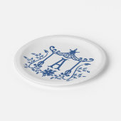 Assiettes En Carton Chic Pagode Monogramme A (Angle)