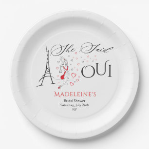 Assiettes En Carton Chic Parisien Français Elle A Dit Oui Enterrement