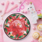 Assiettes En Carton Chic Red Roses Collage Floral (Fête)