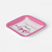 Assiettes En Carton Chic rose Aquarelle Bow Sweet 16 Anniversaire (Angulaire)