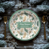 Assiettes En Carton Chic Sage and Gold Paper Plates Luxury Holiday