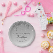 Assiettes En Carton Chic Silver Parties scintillant Drip Party (Fête)