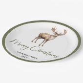 Assiettes En Carton Chic Soft Earth Tone Christmas Personalized Dinner (Angle)