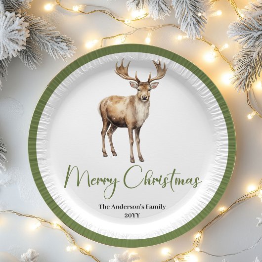 Assiettes En Carton Chic Soft Earth Tone Christmas Personalized Dinner