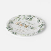Assiettes En Carton Chic verdure Jungle Animaux Baby shower Neutre (Angle)