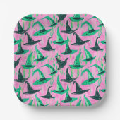 Assiettes En Carton Chic Wicked sorcier Casquette vert et noir (Recto)