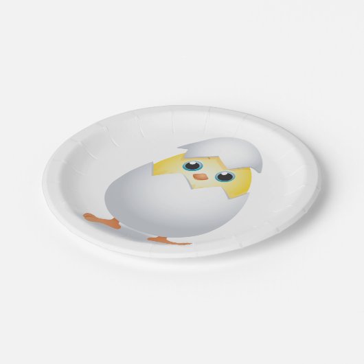 Assiettes En Carton Chick Hatching Yellow Chicken Paper Plates (Angle)