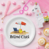 Assiettes En Carton Chick retraité - hibiscus (Fête)