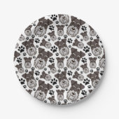 Assiettes En Carton Chien à chiots de marionnette de la série Sweet St (Devant)