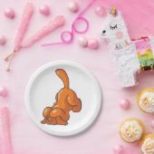 Assiettes En Carton Chien à col orange (Fête)