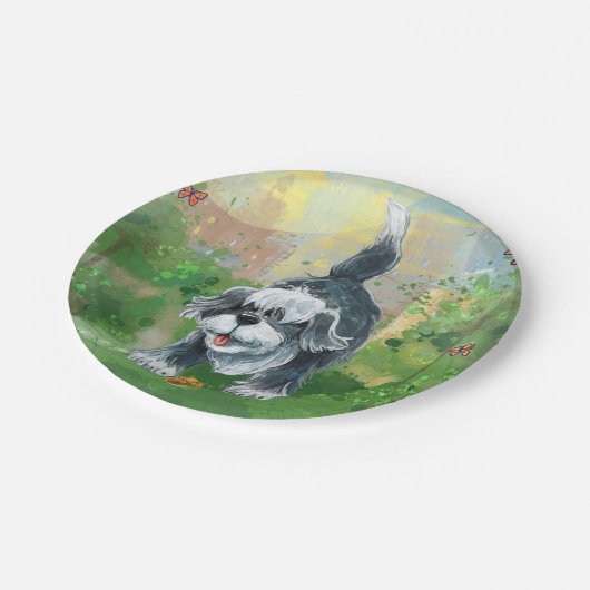 Assiettes En Carton Chien à mouton escarpé (Angle)