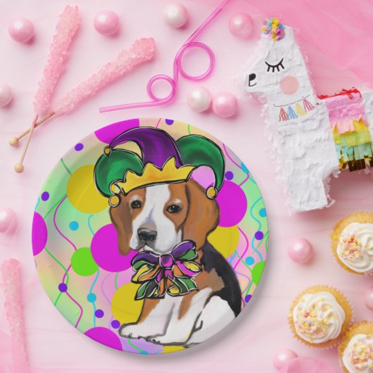 Assiettes En Carton Chien beagle (Fête)