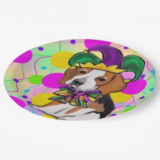 Assiettes En Carton Chien beagle (Angle)