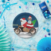 Assiettes En Carton Chien beagle Noël Père Noël (Fête)