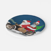 Assiettes En Carton Chien beagle Noël Père Noël (Angle)