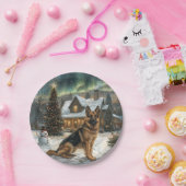 Assiettes En Carton Chien berger allemand de Noël (Fête)