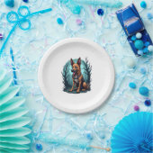 Assiettes En Carton Chien berger de squelette (Fête)