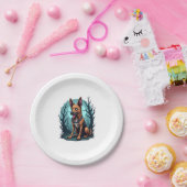 Assiettes En Carton Chien berger de squelette (Fête)