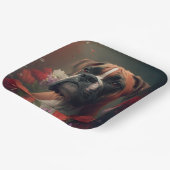 Assiettes en carton chien Boxer (Angulaire)