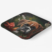 Assiettes en carton chien Boxer (Angulaire)
