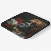 Assiettes en carton chien Boxer (Angulaire)